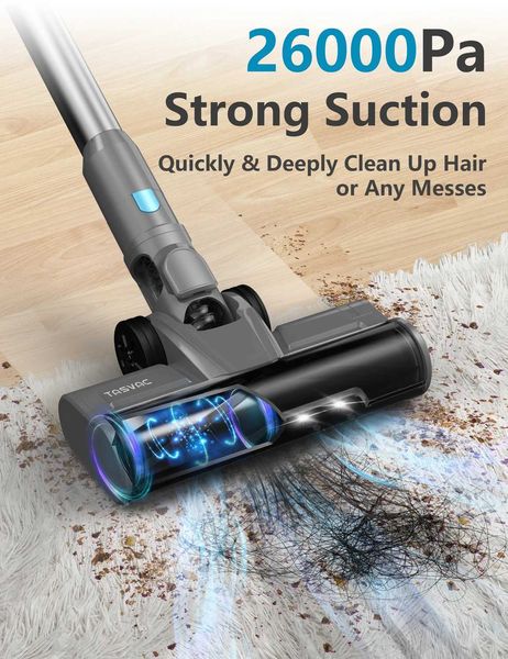 Vacuum Cleaners TASVAC I7 Corded vacuum cleaners 26Kpa Powerful Suction 600W Motor 4 in 1 stick Handheld vaccum cleaner for Home Pet Hair Ca