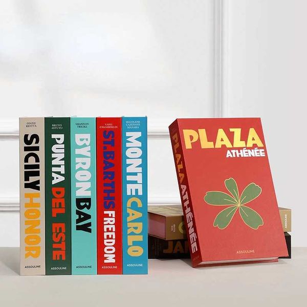2024 New Travel Series Fake Book Decoration Coffee Table Decoration Living Room Fashion Prop Books Home Decoration Model RoomXJ240828