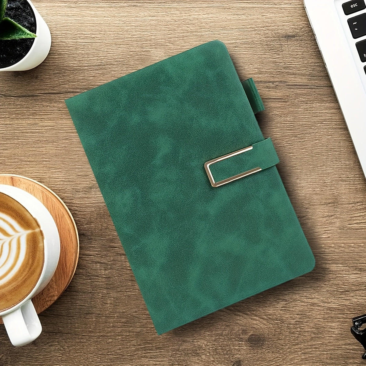 TEMU Vintage A5 Notebook With Soft & Golden- Bookmark - Perfect For Business Meetings And University Life