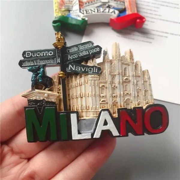 European Souvenir Refrigerator Magnet Milan Venice European Stereo Resin Magnet Home Decoration Gift Y240816