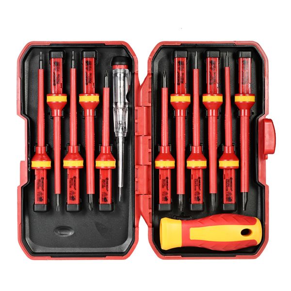 Screwdrivers Onnfang 13 Pcs VDE Insulated Screwdriver Set CR-V Voltage 1000V Magnetic Phillips Slotted Torx Screwdriver Durable Hand Tools 2
