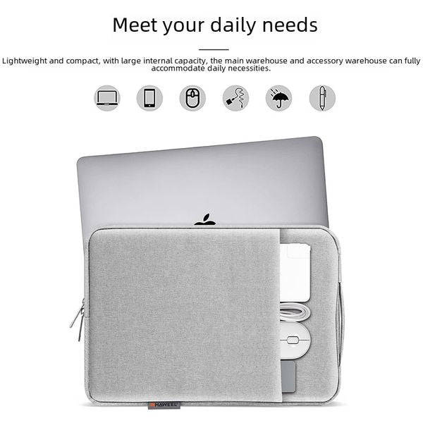 HAWEEL Veet Laptop Sleeve Bag 12-13-14 inch Laptops: Soft & Durable Tablet Case for 2024 Apple Book, Surface Pro and Most Notebooks, Grey 4