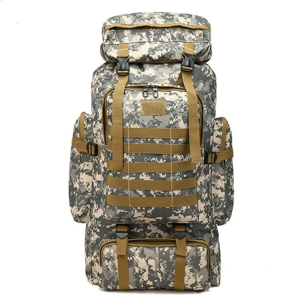 Outdoor camouflage backpack for men large capacity waterproof outdoor military backpack for men hiking backpack for men 241220