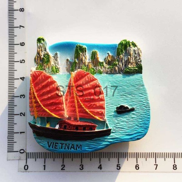 Fridge Magnets Three-dimensional hand-painted tourism memorial crafts refrigerator stickers in Halong Bay Vietnam x0731