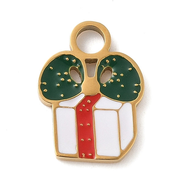 Weihnachtsmotive 304 Edelstahl Emaille Charms