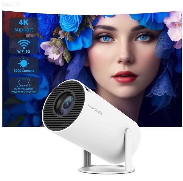 Projectors Transpeed HY300 screen mirroring system Projector 1280*720P 4K dual Wifi 200ANSI 180° flexible BT5.0 Outdoor portable Projetor L2