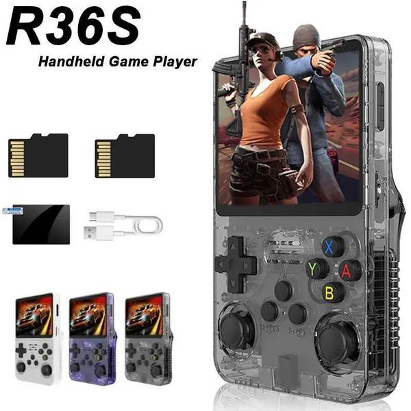 Console de Handheld R36S 128G Classic Games For Kids Open Source Portable Game Hine Pocket Video Player Z241015