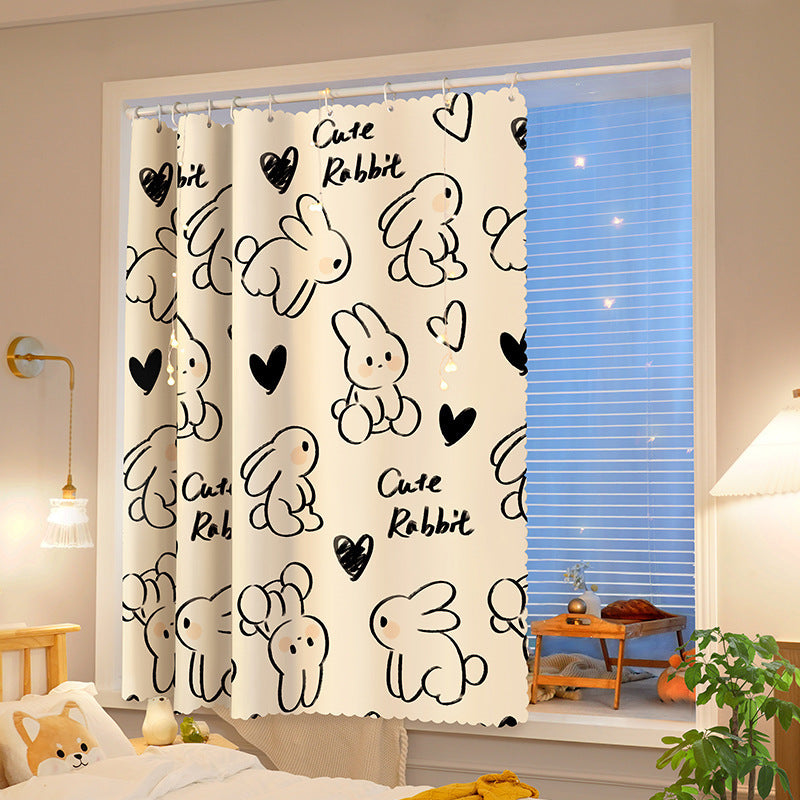 YL-37004 digital printed fabric shower curtain waterproof thick bathroom hook partition curtain