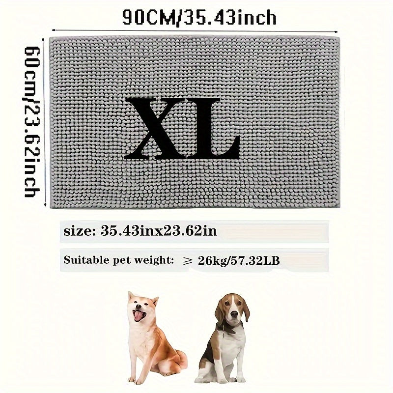 TEMU Doormat For Pet Cats - Comfortable Non-slip, Dirt Absorbent, Reusable, Chenille Entry Mat, Pet Litter Mat