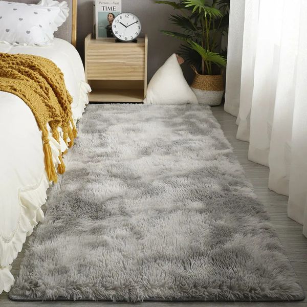 Plush area carpet bedroom carpet ultra soft floor mat blurred childrens carpet prayer carpet living room carpet decoration 240823