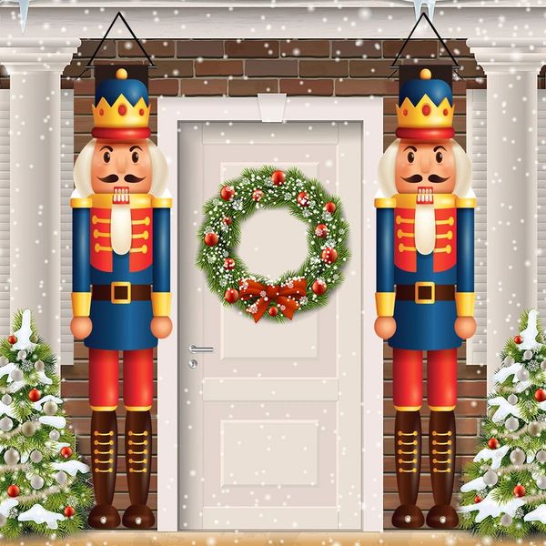 Christmas Nutcracker shaped Door Coupling Navidad Natal Wall Hanging Wedding Decoration Home Year 2025 240925