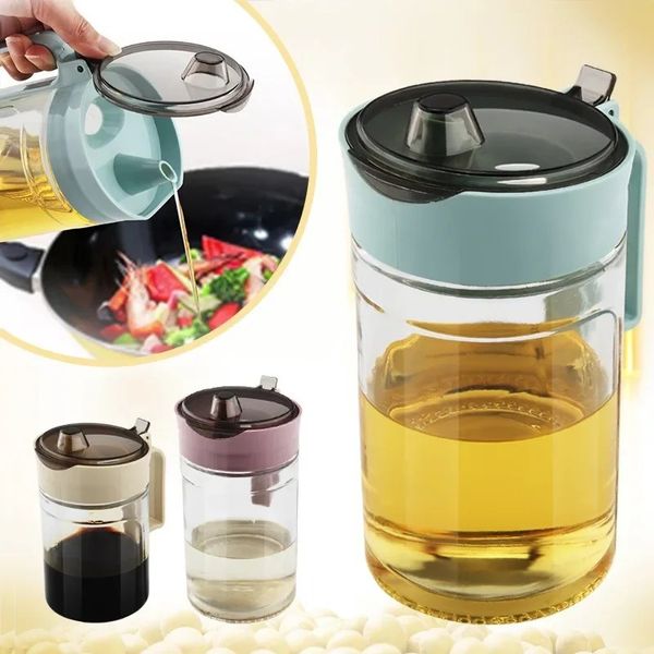 Multipurpose Cooking Olive Oil Glass Bottle Leakproof Soy Sauce Vinegar Batcher Can Pot Kitchen Utensil