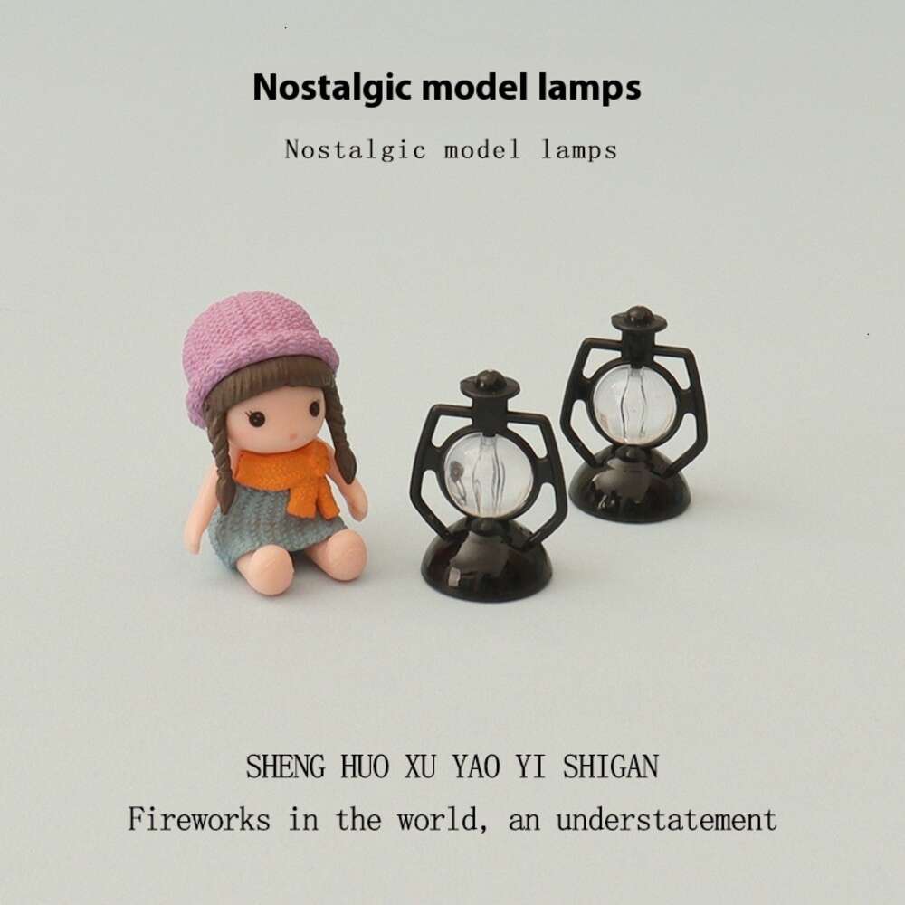 Creative mini ornaments, miniature simulation lighting fixtures, cute dolls, girls, baby house decorations, micro landscapes, and landscaping access