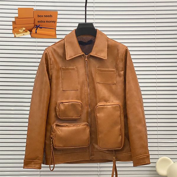 Mens Leather Jackets Designer Winter Jacket Fashion Embossing Windbreaker Coat Men Classic Warm Coat Womens Outerwear 22FW