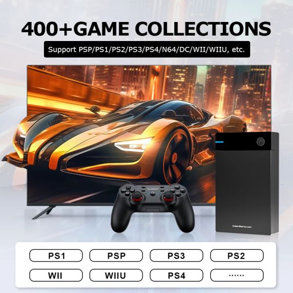 New Video Game Console Hyperspin Portable12T External Game Drive with 40000 Retro Games forPS4-PS3-PS2-DC-SS for Win 7-8-10-11
