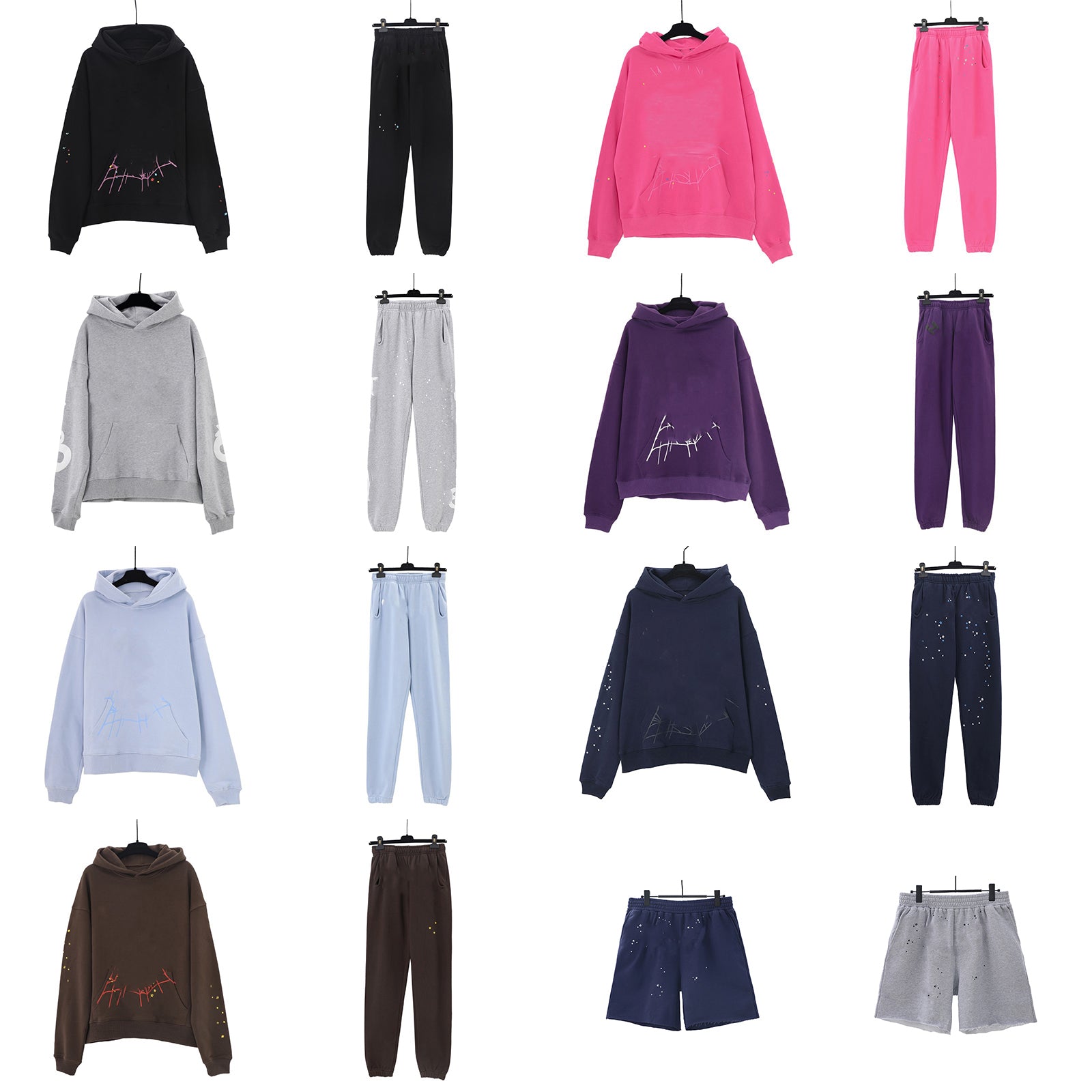 Designer Mens Tracksuit Letter Pattern Cotton Hoodie Joggers Vintage Hip Hop Shorts Sweatshirts Sweatpants Set Men Streetwear