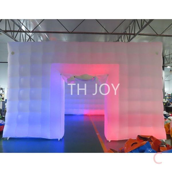 Outdoor activities LED colorful lighting inflatable lawn tent,oxford inflatable nightclub tent for party