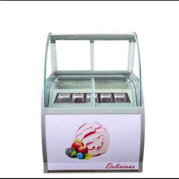 Hard Ice Cream Display Cabinet Commercial Thick Cut Stir Fried Yogurt Refrigerator Buffet Scoop Ball Freezer 110V
