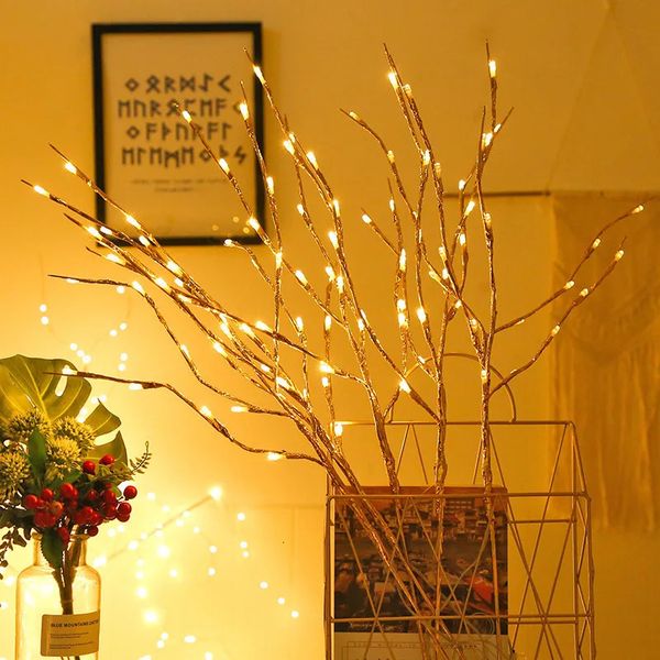 3pcs 5pcs 20 bulb LED Willow Branch Light Natural Vase Filling Double Light Branch Light Wedding Decoration Light 241112