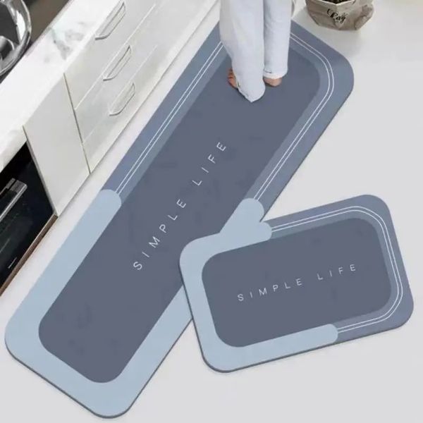 Diatomite Kitchen Floor Mats Simple Waterproof Anti-slip Dirty Resistant Absorbent Easy Drying Carpet Home Entrance Rug Carpet 240813