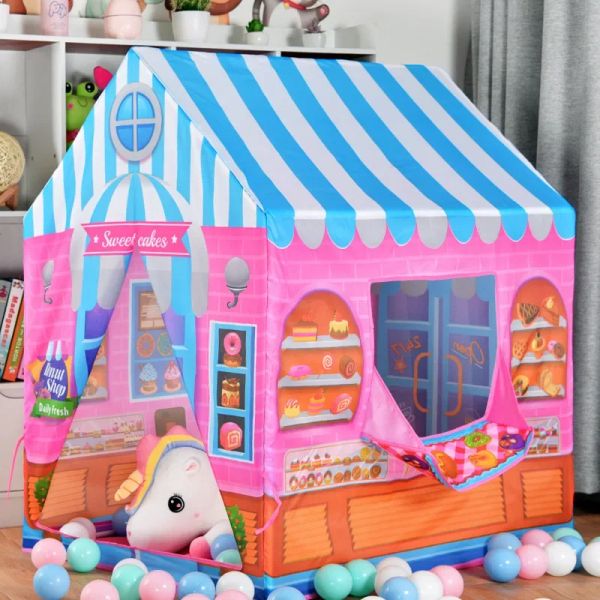 Portable Kids Tent Folding s Play House Large Playhouse Indoor Outdoor Christmas Birthday Gift for Boys Girls