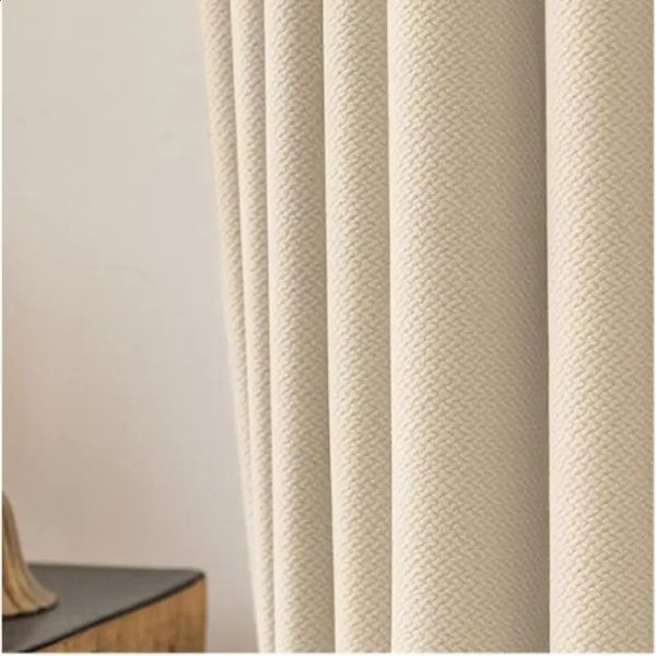 Curtain 310cm high custom thick solid color double-sided jacquard 80% -90% ventilated living room curtains bedroom curtains 240828