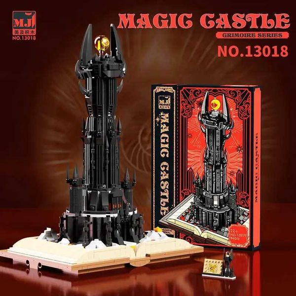 969 magic gas lord rings from books Sauron eye building blocks with LED lights assembled brick series toys boys and childrens gifts W241005