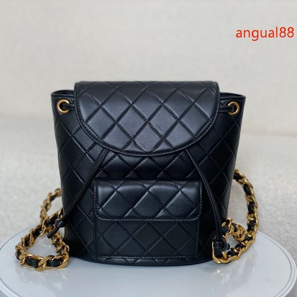 Women Designer Bags Vintage Chnaele Duma Backpack Fashion Luxury Bags Fashion Handbag Classic Crossbody Bags Lambskin Gold Hardware Master Q