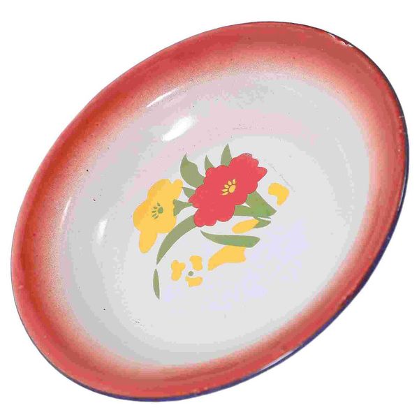 Plates Plate Enamel Bowl Dinner Setappetizer Salad Dessert Camping Fruit Vintage Bowls Snack Dish Dishes Enamelware Tray ServingXJ241209