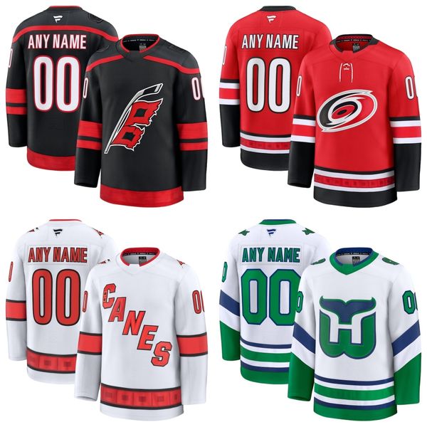 Hurricanes Andrei Svechnikov Seth Jarvis Brent Burns Jaccob Slavin Jalen Chatfield Jack Drury Sebastian Aho Custom hockey Jersey