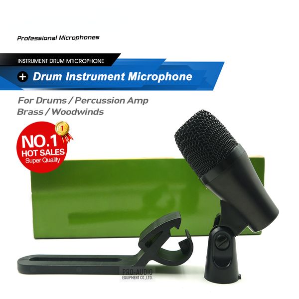 Grade A Professional PGA56 Instrument Microphone PGA Dynamic Percussion Mic For Drum Bass Amp Kick Tom Snare Live Stage Studio
