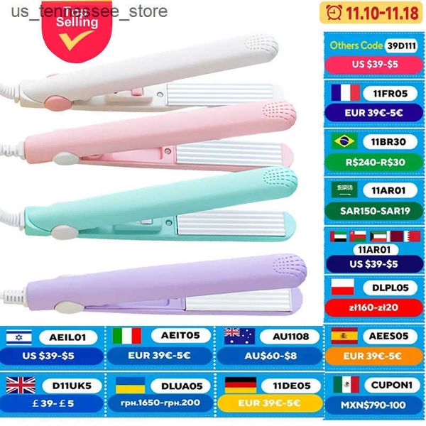 Hair Curlers Straighteners New in 3-in-1 Hair Curler Corrugated Professional Mini Styling Appliance Styler J241118