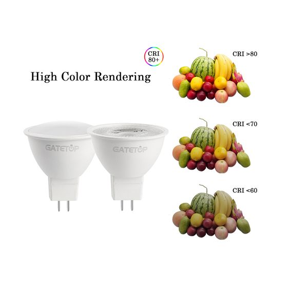 AC-DC12V-24V LED Spotlight MR16 3W-7W GU5.3 Warm White Light No Strobe High Lumen For Home,Office Replace 50W Halogen Spotlight