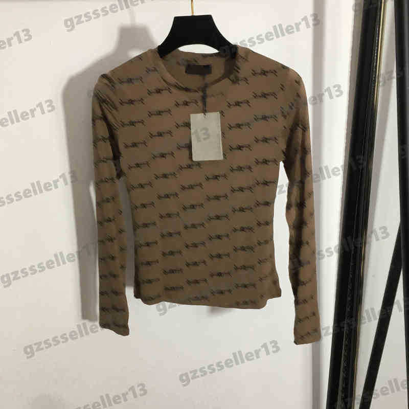 Thin Womens Sweaters Balg Letter Stripe Logo Print Long Sleeve T-shirt Luxury Designer Autumn Fashion High Quality Bottoming Shirt Women Clothing