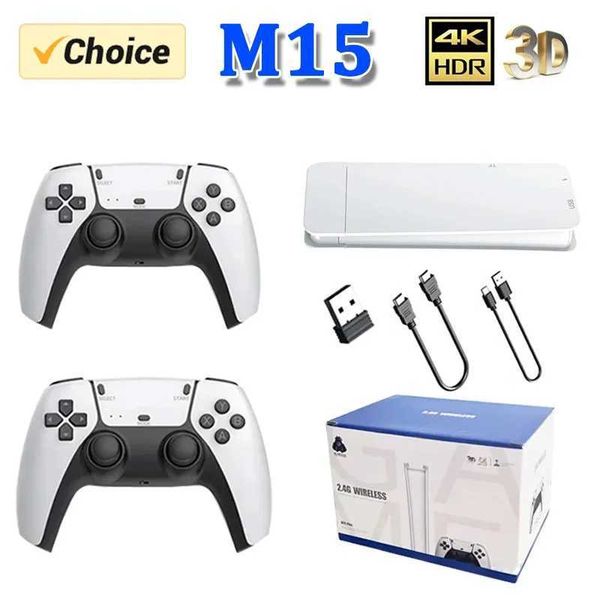 Game machine M15 Game Stick Mini TV Handheld Game Classic 4K Retro Game Wireless Controllers HD Output Gaming Consola for PS1 Arcade Z241029
