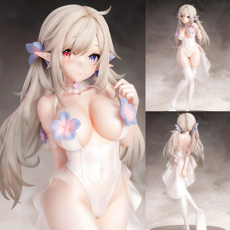 Movie Games 25CM Anime Figure Pure White Elf Pvc Action Figure Home-Office Decoration Japanese Anime Collection toys Hentai model doll gift