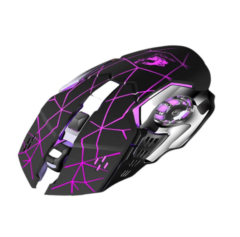 Wirless Charging Mouse 24GHz Wireless Gaming Mouse Rechargable Breathing Lights Laser Battery Built in Mice for Desktop Laptop1830377