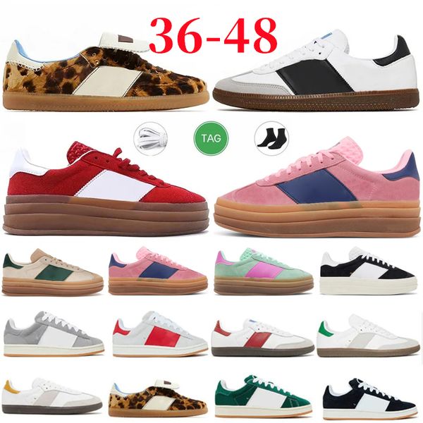 Plate-forme Big Size 13 Designer Shoes For Mens Womens White Black Gum Vegan Halo Blue Sliver Leopard 00s sambasneaker platform Casual shoes
