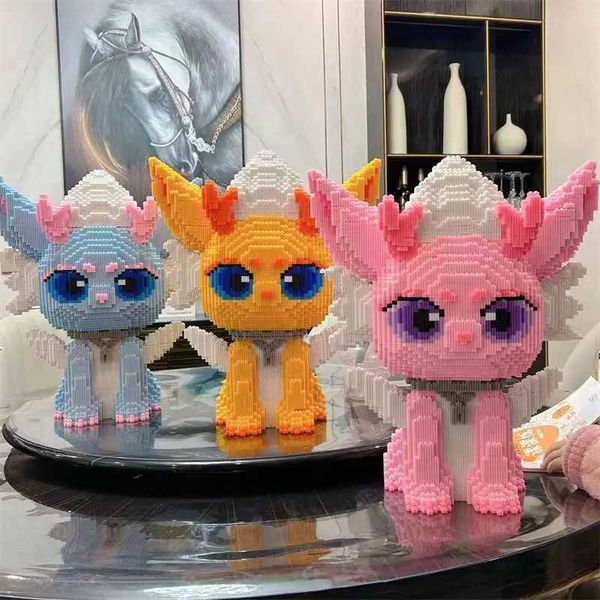 Blocks Blocks Water Dragon Princess Building Blocks for Children Small Particle Puzzle Assembly Toy Ornament Gift for Girls New 50cmY241127L