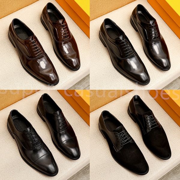 Designers Shoes Men Fashion Loafers Genuine Leather Men Business Office Work Formal Dress Shoes Brand Designer Party Wedding Flat Shoe Size