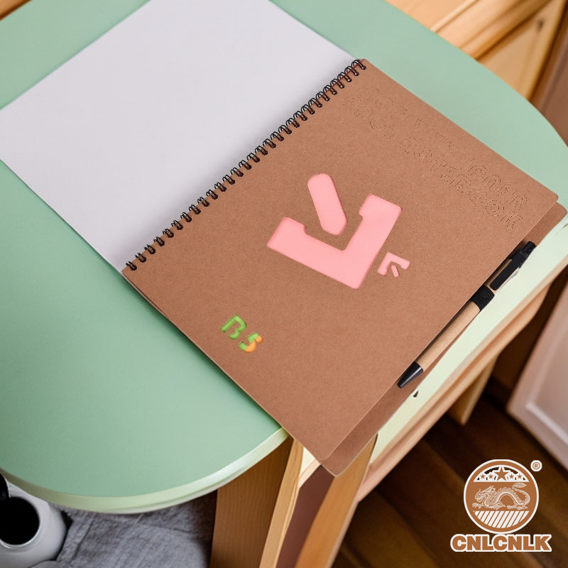 B5 Spiral Coil Notebook with Foldable Clip, Detachable Core, N-fold Adhesive Notes, Business Memo Notes, Suitable for Efficient Office Gifts