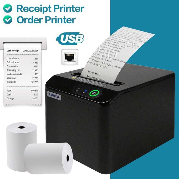 Printers New Xprinter 80mm Portable Receiver Printer Handheld Printer T80Q Printer with Automatic Cutting POS Printer Kitchen Printer CL2502