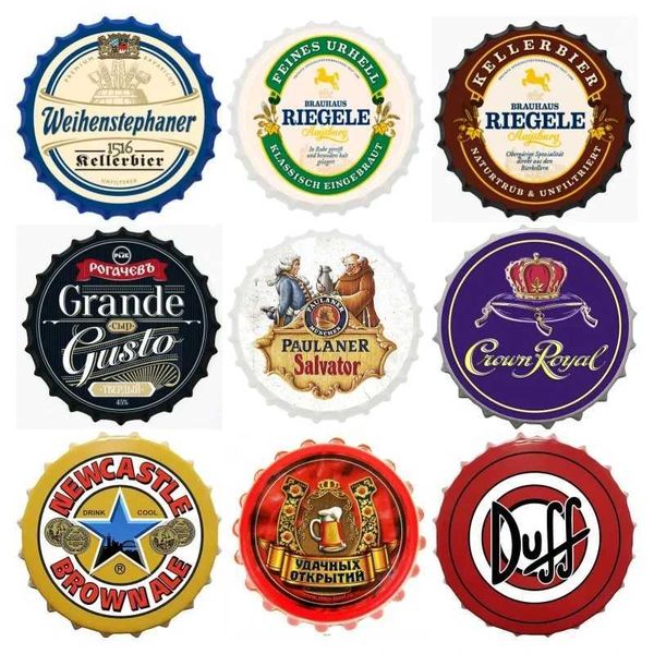 Vintage Route 66 Car Motor Tin Sign Wine Beer Cap Signs Bar Garage Round Art Decor Plaques Metal Plate Hanging Crafts CustomXJ241010