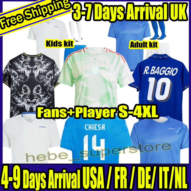 S-4XL 24 25 26 ItalyS Euro Cup soccer jerseys SCAMACCA IMMOBILE CHIESA football shirts RASPADORI JORGINHO BARELLA BASTONI FRATTESI Maglia 1994 96 06