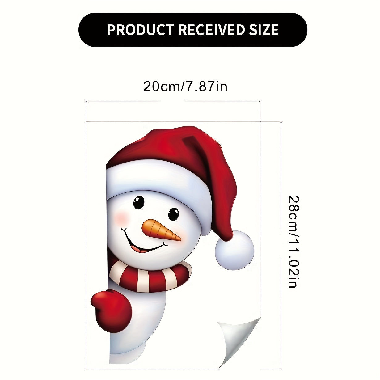 TEMU Christmas Snowman Window Decal - Double-sided Printed, Reusable Vinyl Sticker For Decor, Self-adhesive, Removable, Festive Holiday Atmosphere, ,