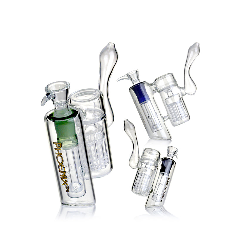 Mini oil rigs showerhead perc 8 tree arms percolator 18mm male glass bubbler water bong accessories
