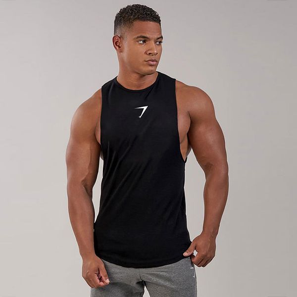 Gym Men&#039;s Summer Fashion Cotton Shark Tank Top Sleeveless Shirts Man Fitness Clothing Casual Singlet Undershirt Male Bodybuilding Worko