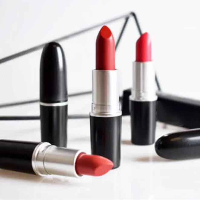 satin Lipstick ruby woo CHILI diva marrakesh russian-red mocha Rouge A levres 19 Colors Lustre M Brand Lipstick with Series Numbers aluminum tube Ne