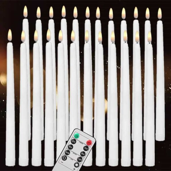 12-24 flameless LED candle battery powered flickering candles used for home Christmas party decoration tea light candles Y250111