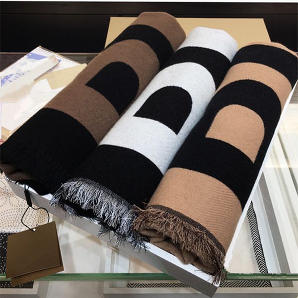 2024 Luxury Designer Wool Scarf Mens Scarfs Womens Winter Autumn Fashion Big Letter Scarves Size 188X33cm